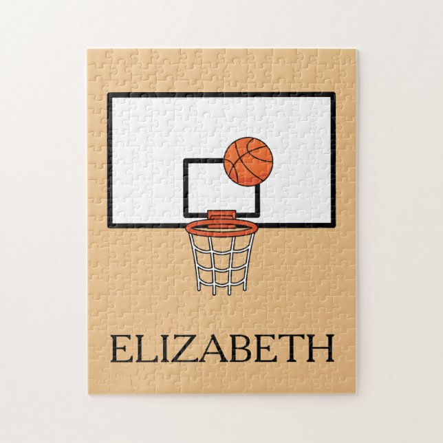 Basketball Hoop Personalise Jigsaw Puzzle (Vertical)