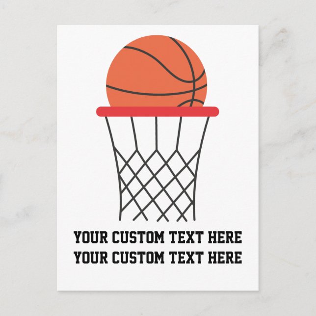 Basketball Hoop Personalised Postcard (Front)