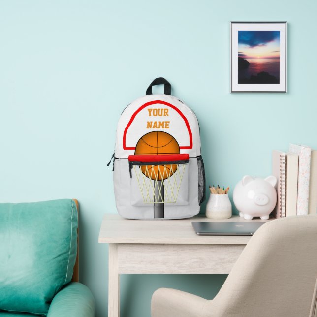 Basketball Hoop -  Printed Backpack (Insitu)