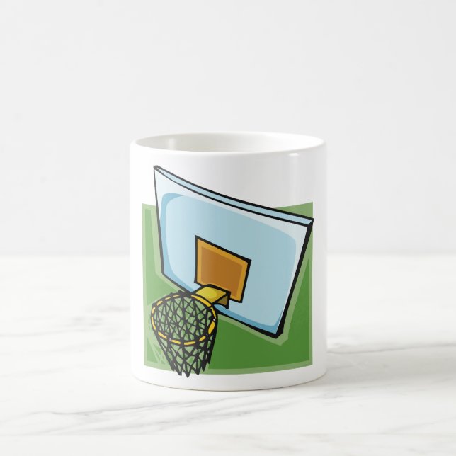 Basketball Hoop Sports Backboard And Net Coffee Mug (Center)