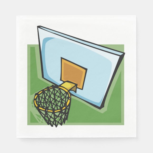 Basketball Hoop Sports Backboard And Net Napkin (Front)