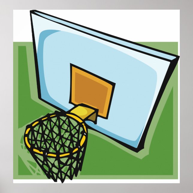 Basketball Hoop Sports Backboard And Net Poster (Front)