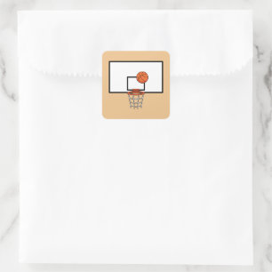 Basketball Hoop Square Sticker