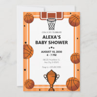 Basketball hoop trophy baby shower