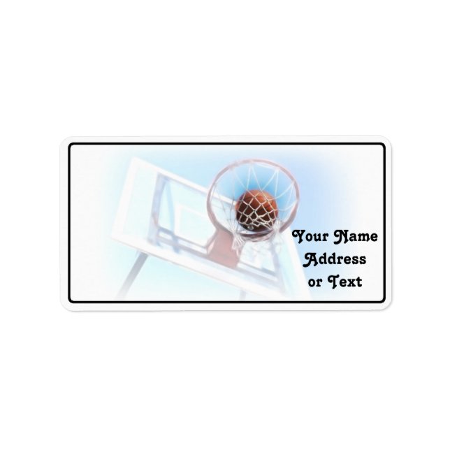 Basketball Hoop With Basketball Label (Front)