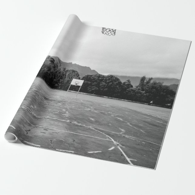 Basketball Hoop Wrapping Paper (Unrolled)
