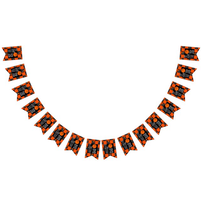 Basketball Hoops, Basketball Player Birthday Bunting (All)