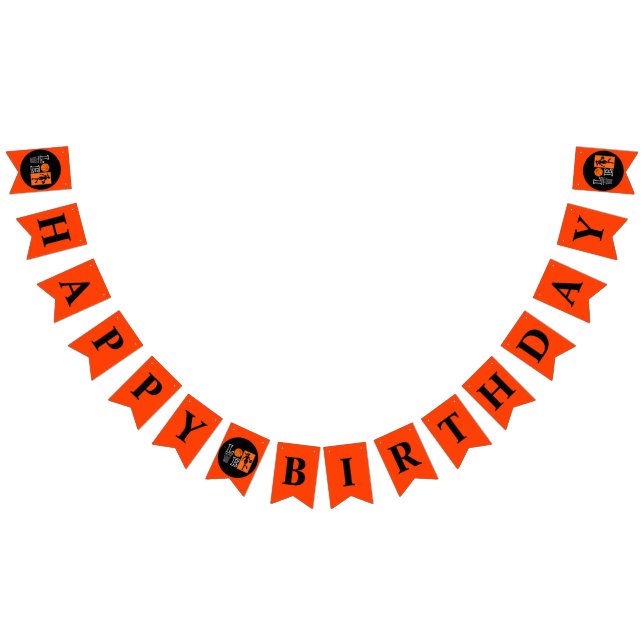 Basketball Hoops, Basketball Player Birthday Bunting (All)