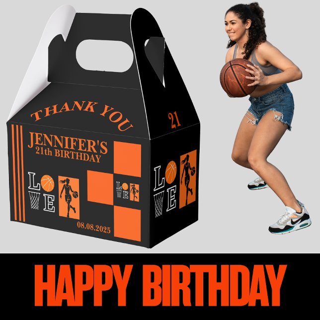 Basketball Hoops, Basketball Player Birthday  Favour Box (Creator Uploaded)