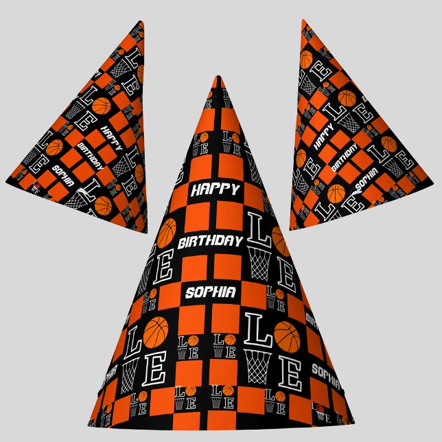 Basketball Hoops, Basketball Player Birthday Party Hat (Creator Uploaded)