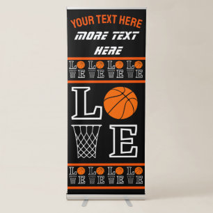Basketball Hoops, Basketball Player Birthday Retractable Banner
