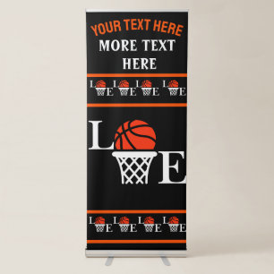 Basketball Hoops, Basketball Player Birthday Retractable Banner