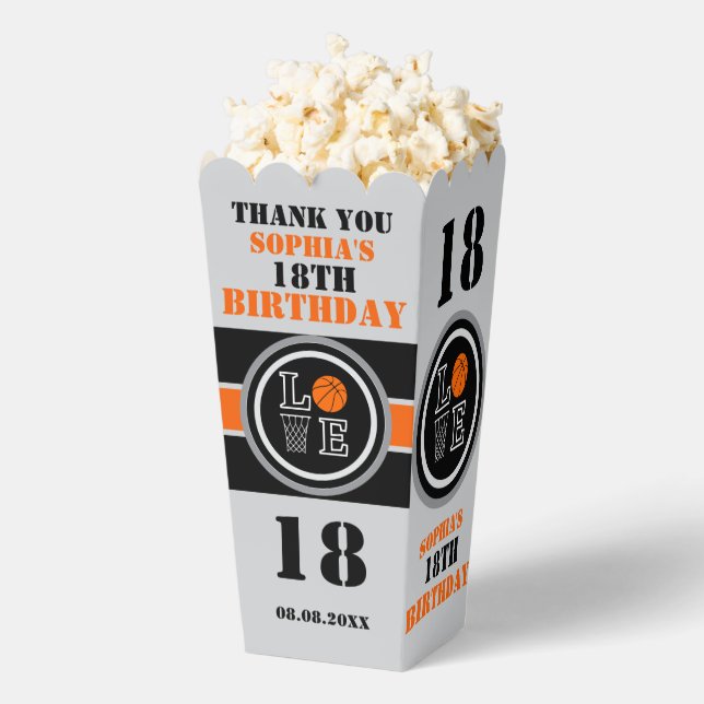 Basketball Hoops, Basketball Player Gift, Birthday Favour Box (Popped)