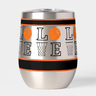 Basketball Hoops, Basketball Player Thermal Wine T