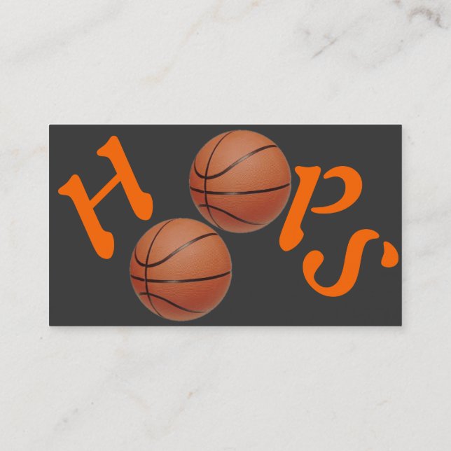 Basketball Hoops Business Card (Back)
