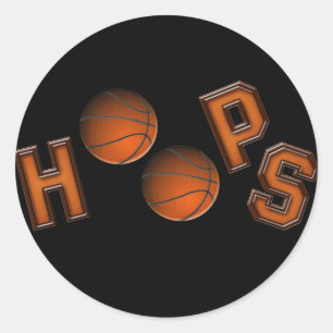 Basketball Hoops Classic Round Sticker