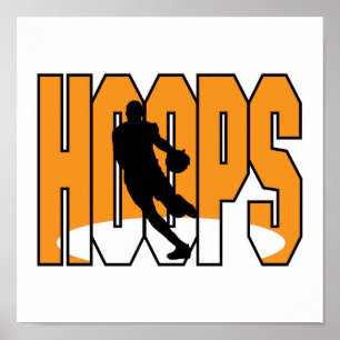 basketball hoops design poster