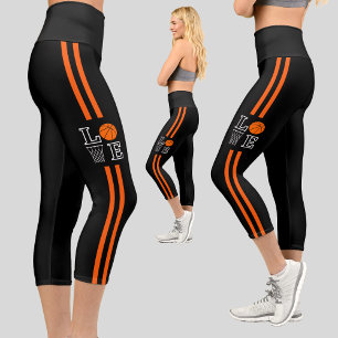 Basketball Hoops Player Girl Birthday Gift Capri Leggings