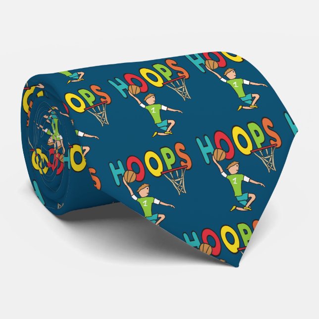 Basketball Hoops Tie (Rolled)