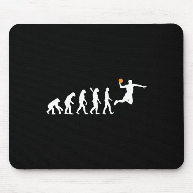 Basketball - Human Evolution Darwin  Mouse Mat (Front)