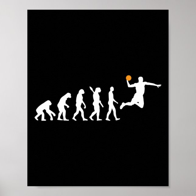 Basketball - Human Evolution Darwin  Poster (Front)