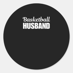 Basketball Husband Classic Round Sticker