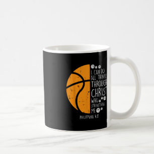 Basketball i can do things Bible Verse God Jesus G Coffee Mug