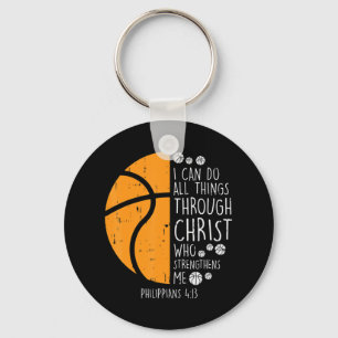 Basketball I Can Do Things Bible Verse God Jesus Key Ring