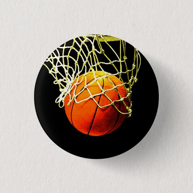 Basketball I Love 3 Cm Round Badge (Front)