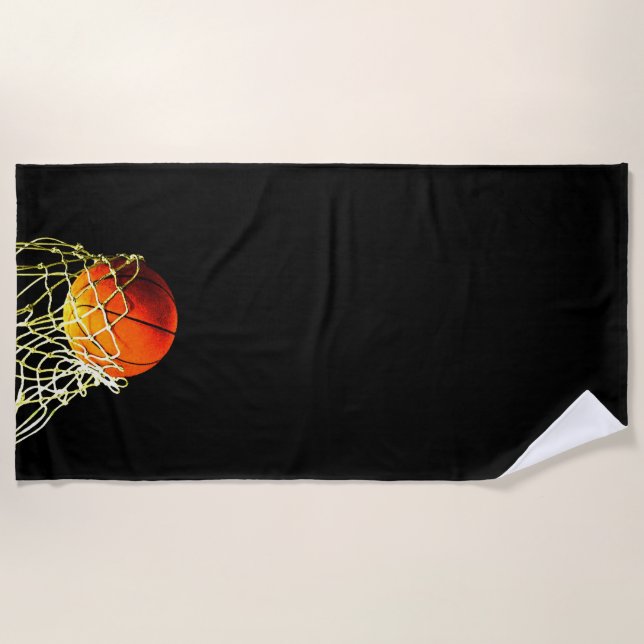 Basketball I Love Beach Towel (Front)