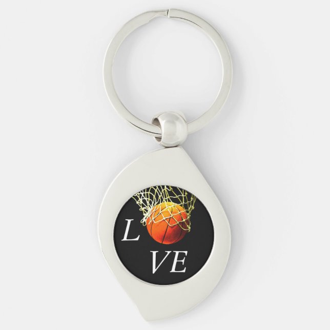 Basketball I Love Key Ring (Front)
