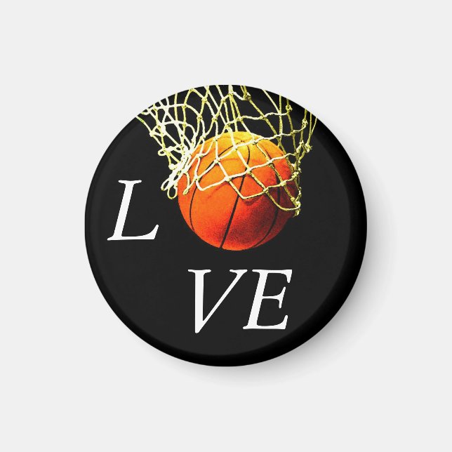 Basketball I Love Magnet (Front)