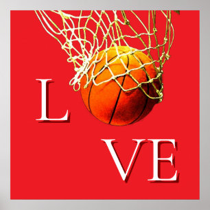 Basketball I Love Poster