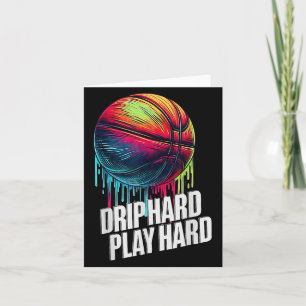 Basketball Ice Cream Drip For Boys Girls Youth Bas Card