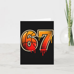 Basketball Ice Cream Drip Funny 67 Six Seven Gen A Card