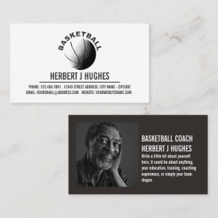 Basketball Icon, Basketball Player, Coach, Photo Business Card