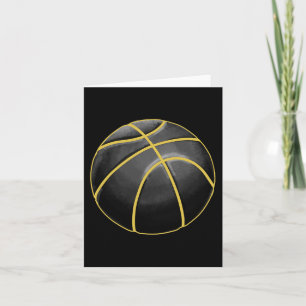 Basketball Illustration Black Gold Ball Design Str Card