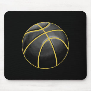 Basketball Illustration Black Gold Ball Design Str Mouse Mat