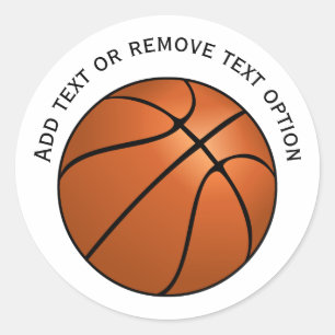 Basketball Illustration Classic Round Sticker