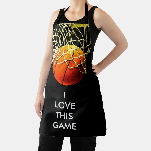 Basketball Illustration Painting Art Sports Apron (Insitu)