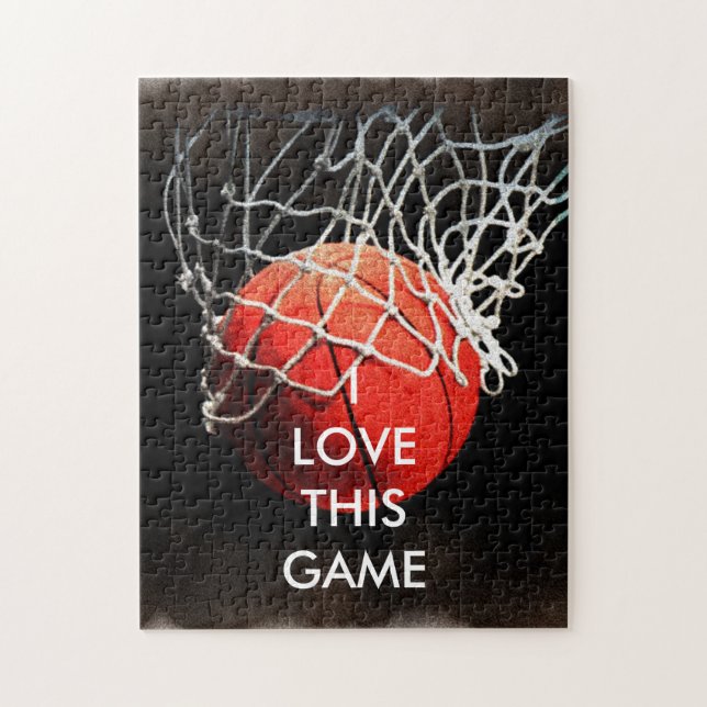 Basketball Illustration Painting Art Sports Jigsaw Puzzle (Vertical)