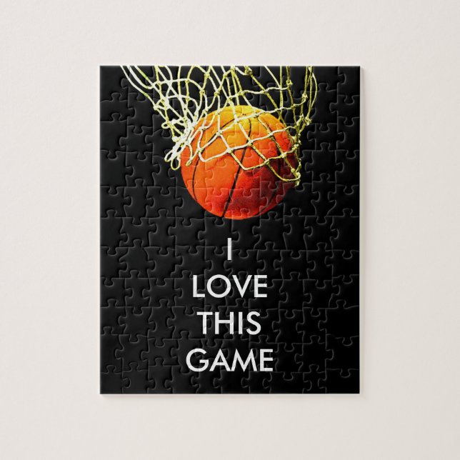 Basketball Illustration Painting Art Sports Jigsaw Puzzle (Vertical)