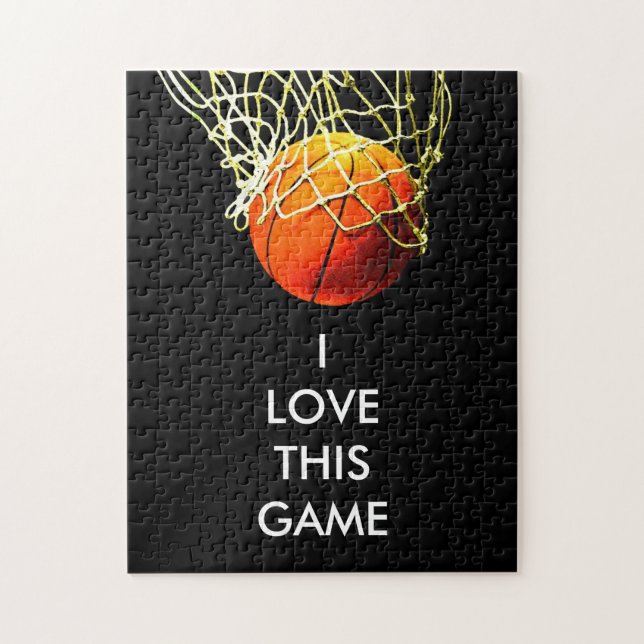 Basketball Illustration Painting Art Sports Jigsaw Puzzle (Vertical)