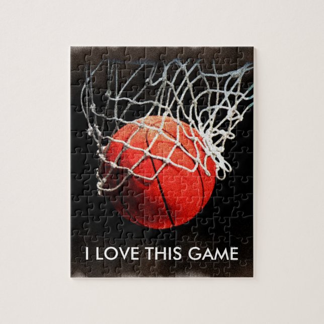 Basketball Illustration Painting Art Sports Jigsaw Puzzle (Vertical)