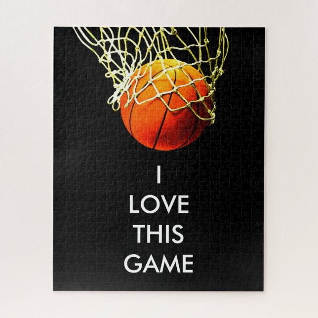 Basketball Illustration Painting Art Sports Jigsaw Puzzle (Vertical)