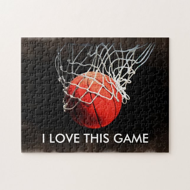 Basketball Illustration Painting Art Sports Jigsaw Puzzle (Horizontal)