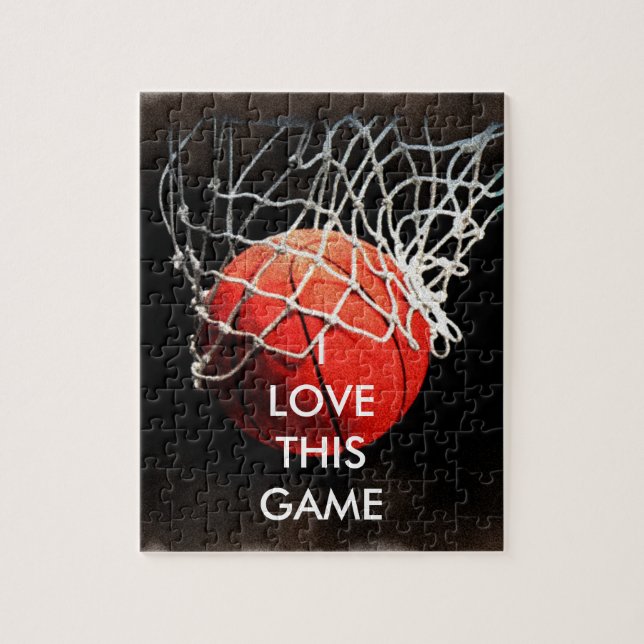 Basketball Illustration Painting Art Sports Jigsaw Puzzle (Vertical)