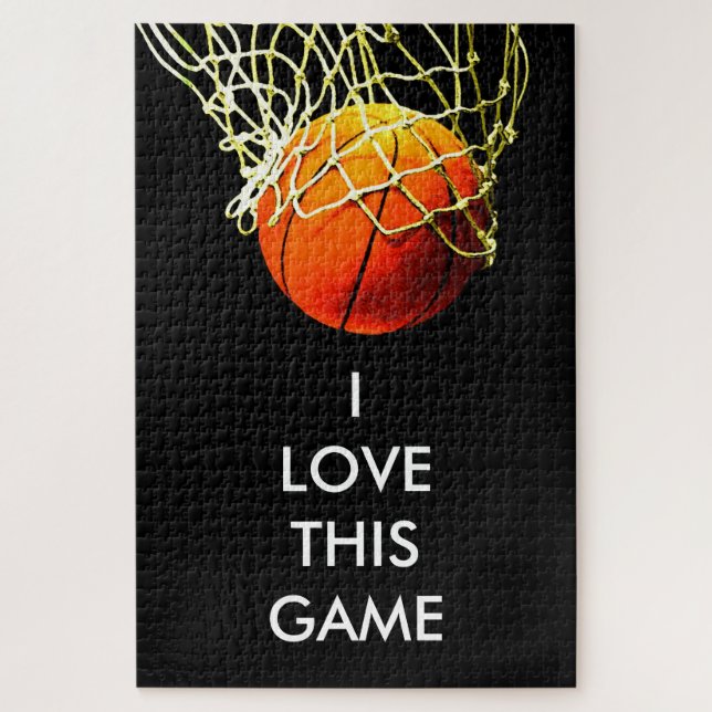Basketball Illustration Painting Art Sports Jigsaw Puzzle (Vertical)