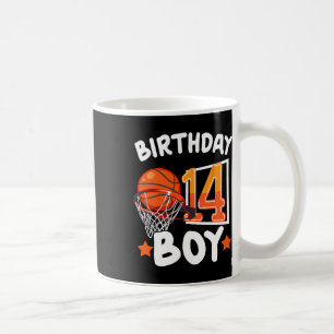 Basketball Im 14 Years Old 14th Birthday Boy Decor Coffee Mug