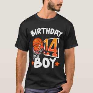 Basketball Im 14 Years Old 14th Birthday Boy Decor T-Shirt